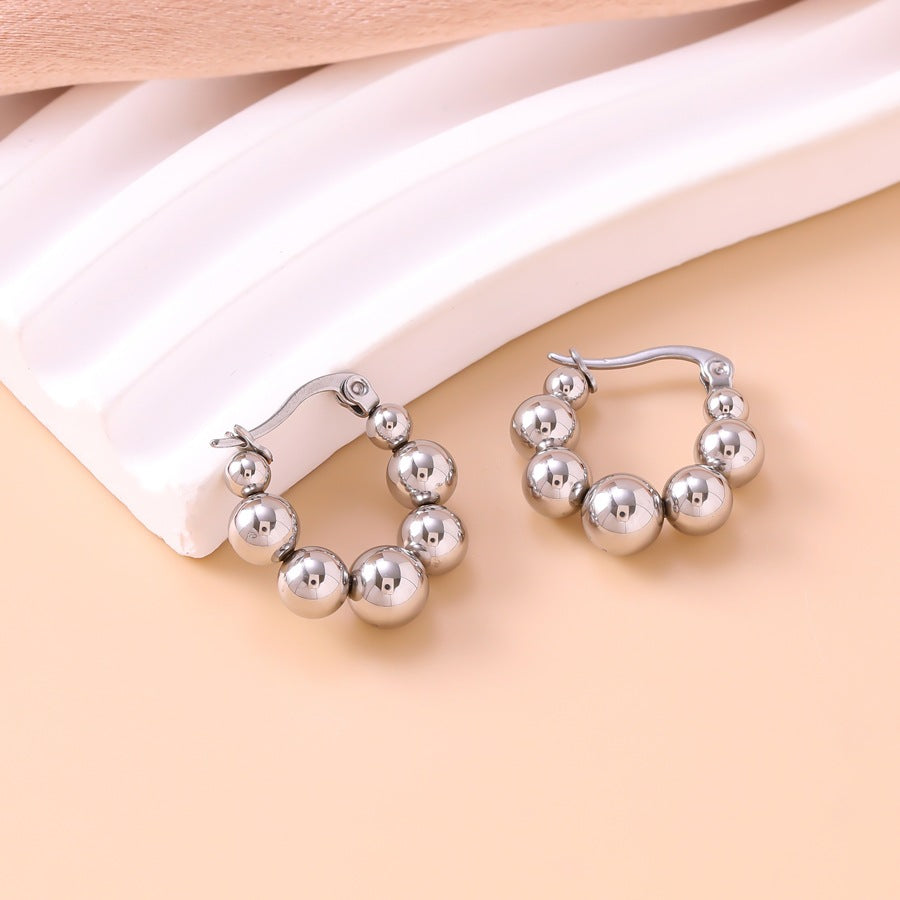 Fashionable Commuter Niche Instagram-Style Frosted Bead Earrings