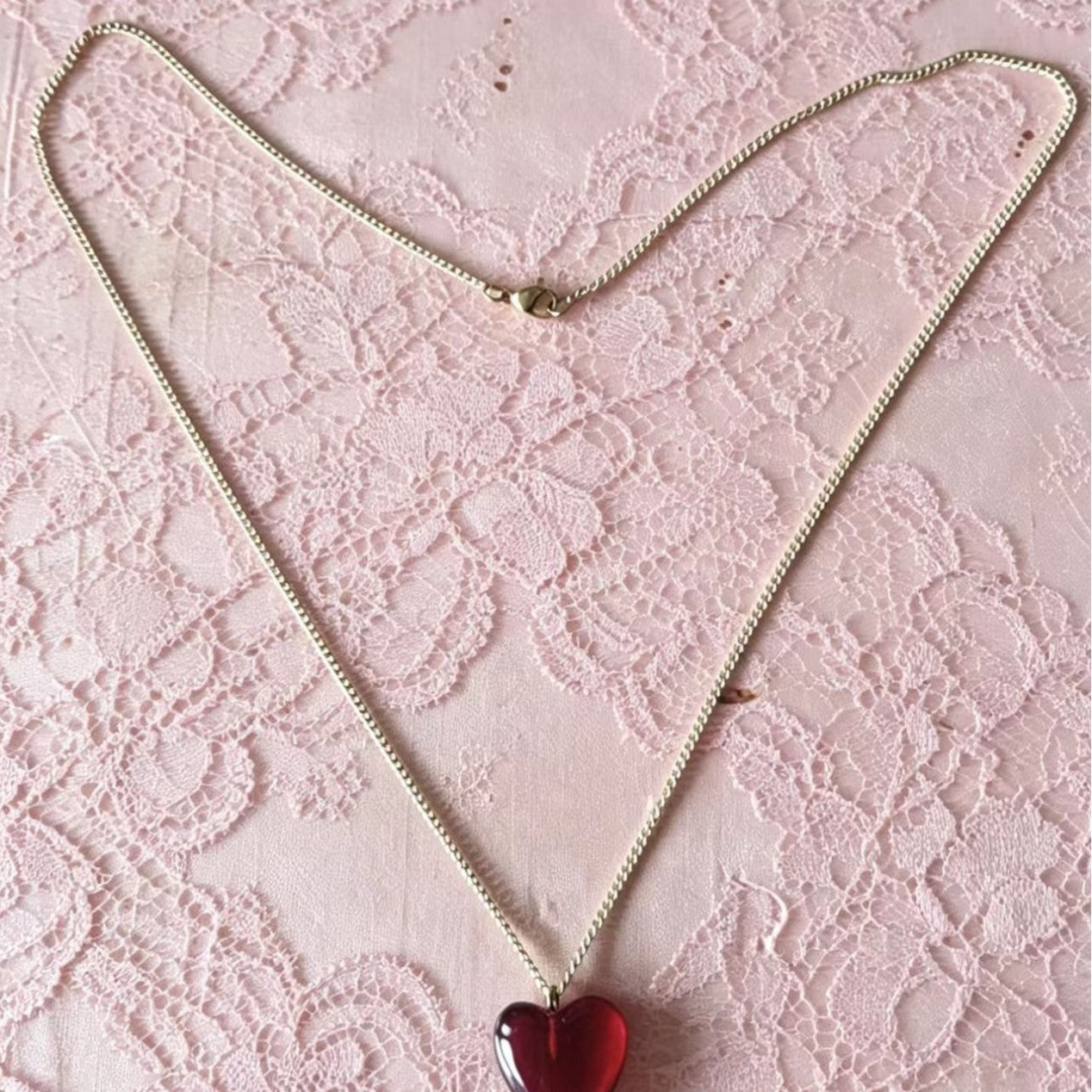 Creative Gothic Black And Red Heart With Dripping Blood Pendant Necklace