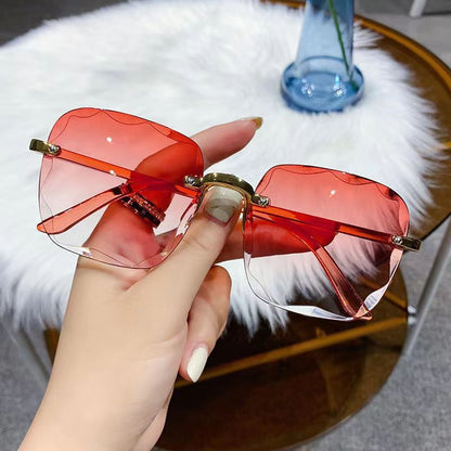 Rimless Square Sunglasses For Women