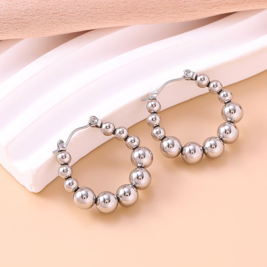 Fashionable Commuter Niche Instagram-Style Frosted Bead Earrings