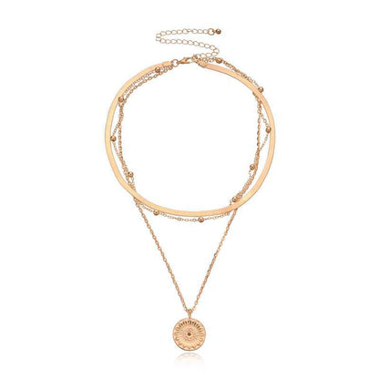 Commuter Sunflower Pendant Necklace For Women, Light Luxury
