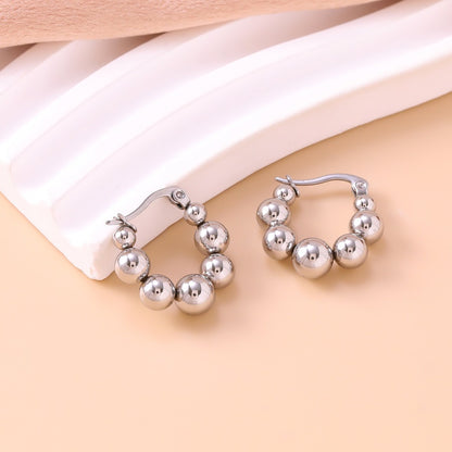 Fashionable Commuter Niche Instagram-Style Frosted Bead Earrings