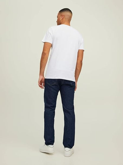 JACK & JONES Mens Logo 3 Pack T-Shirt Short Sleeve Cotton