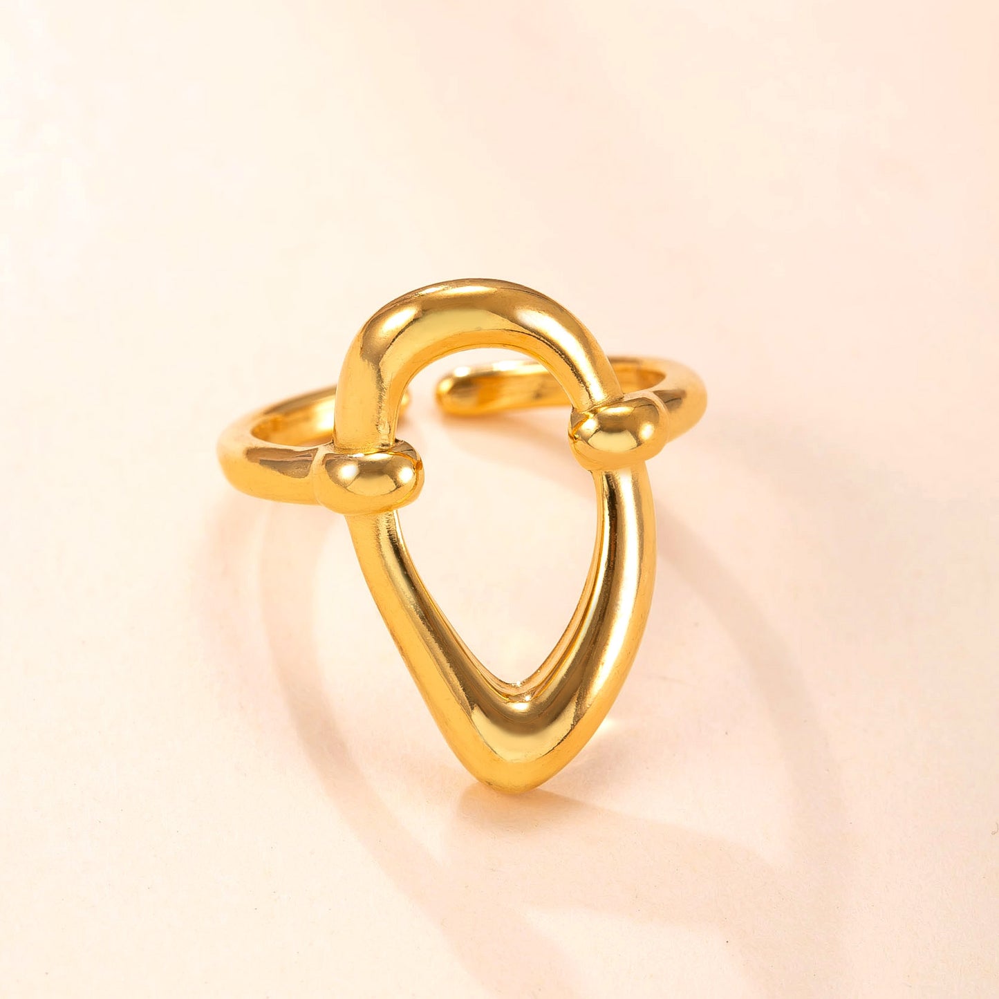 Casting Irregular O-Shape Ring For Women