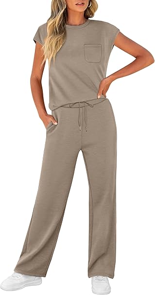 WIHOLL 2 Piece Sets for Women Casual Summer Travel Vacation