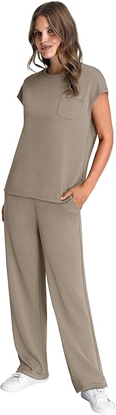 WIHOLL 2 Piece Sets for Women Casual Summer Travel Vacation