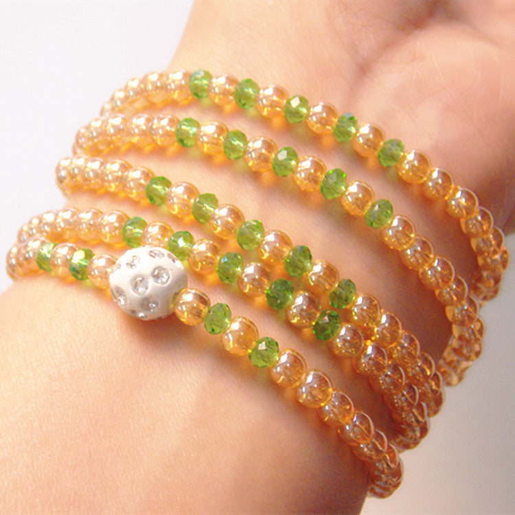 Non Fading Yellow Crystal Women's Bracelet