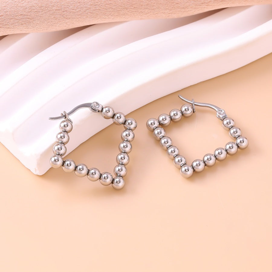 Fashionable Commuter Niche Instagram-Style Frosted Bead Earrings