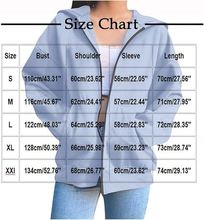 Hoodies For Women UK Oversized Sweatshirts Zip Up Casual Loose Long Sleeve