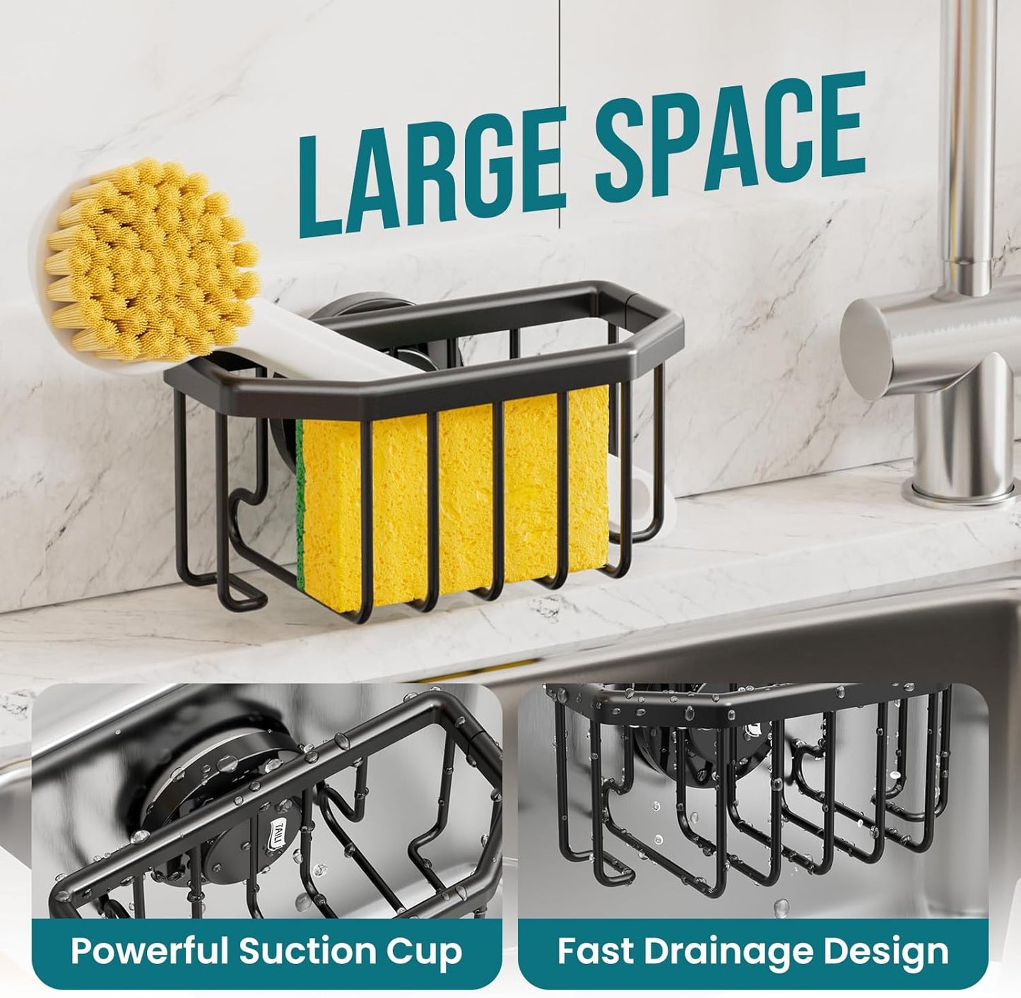 TAILI Sponge Holder for Kitchen Sink, Kitchen Sink