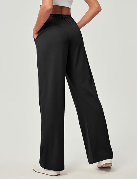 Ewedoos Wide Leg Trousers for Women Stretch Ladies Work Palazzo