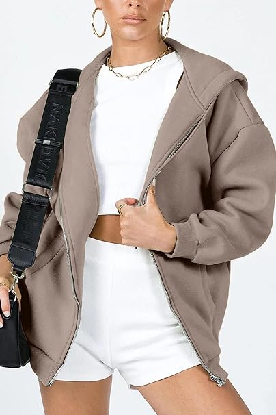Jhsnjnr Women's Long Sleeve Sweatshirts Casual Hooded Jackets with Pockets