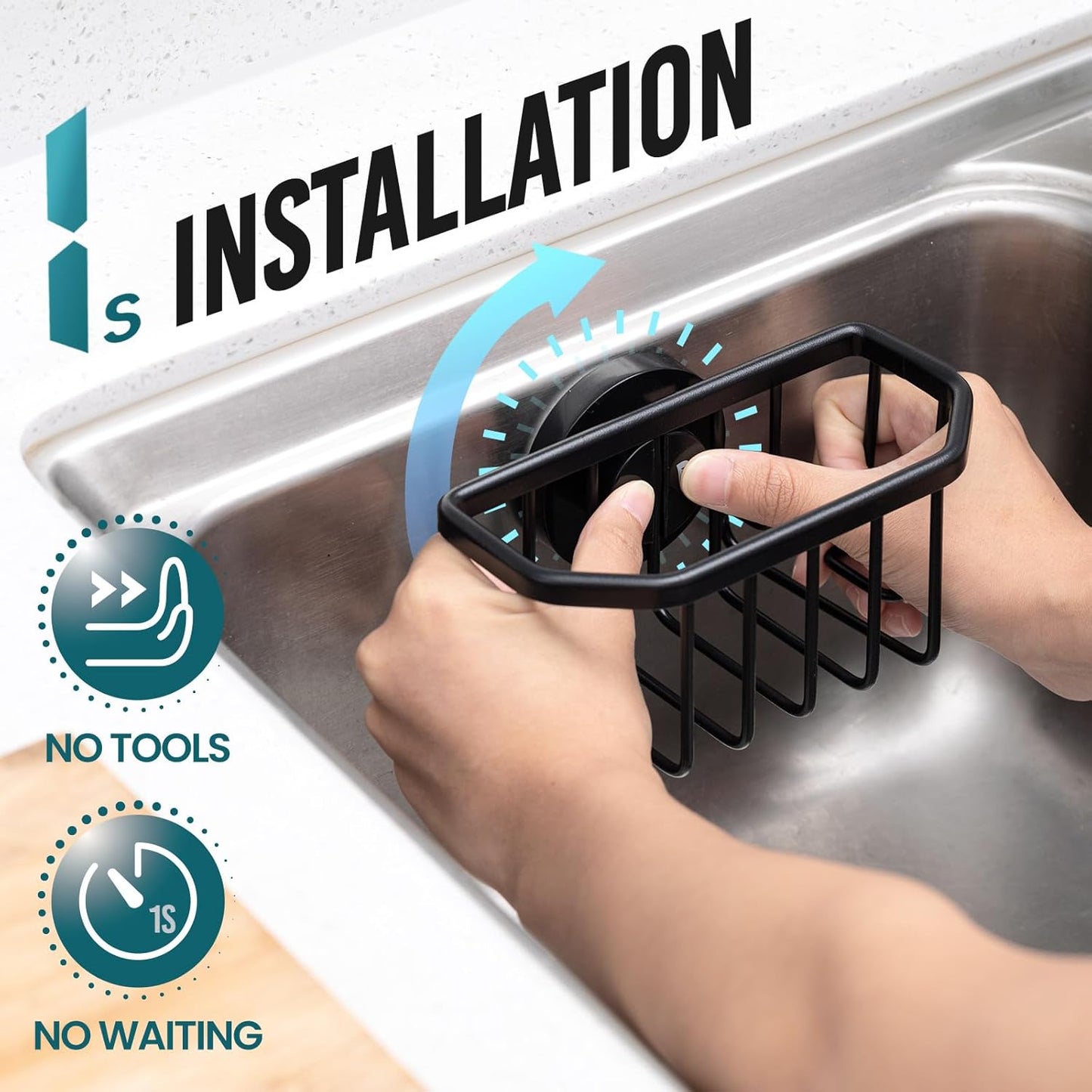 TAILI Sponge Holder for Kitchen Sink, Kitchen Sink
