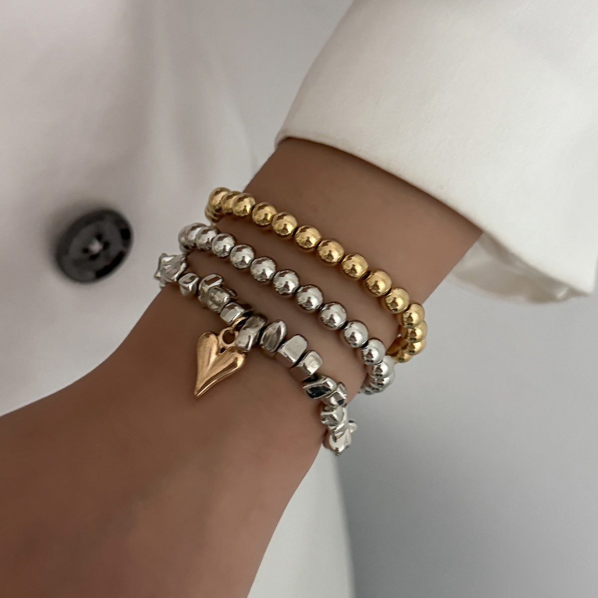 Niche, Light-luxury Three-piece Irregular Bracelet Set