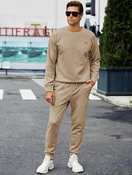 JMIERR Mens Tracksuit Activewear Top and Bottom