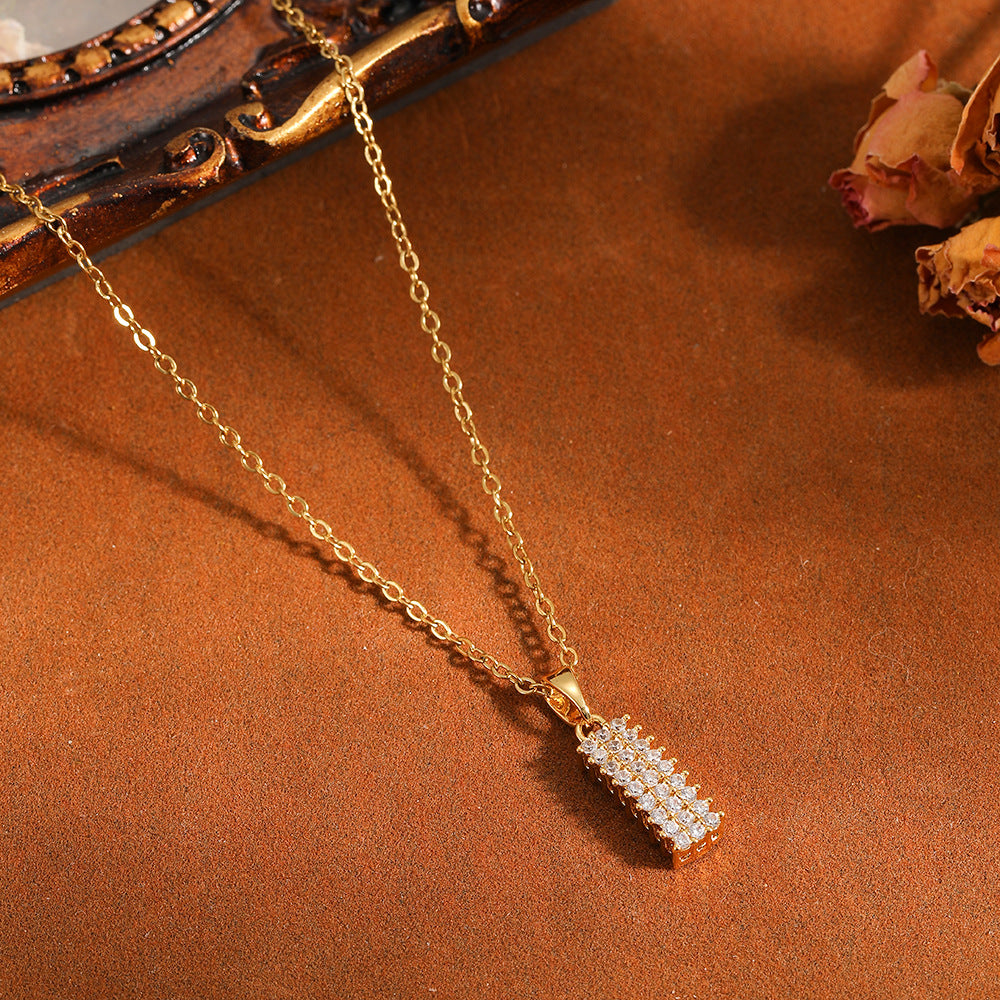 Square Sail Diamond-encrusted Necklace