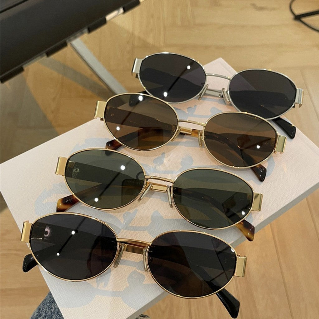 Fashion Retro Oval Sunglasses For Women