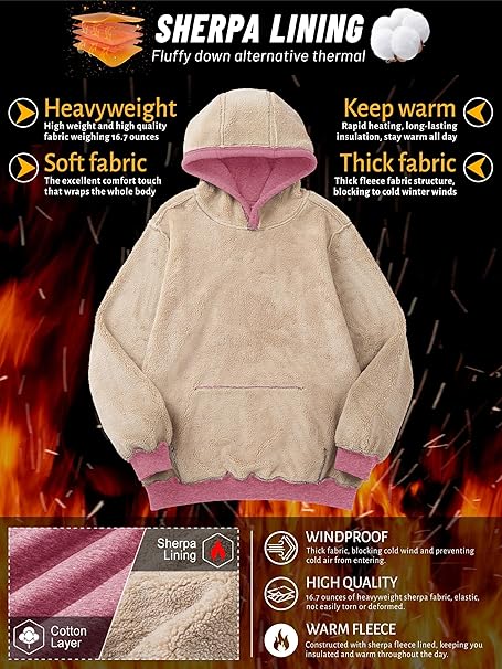 TACVASEN Women's Hoodie Long Sleeve Pullover Sweatshirt
