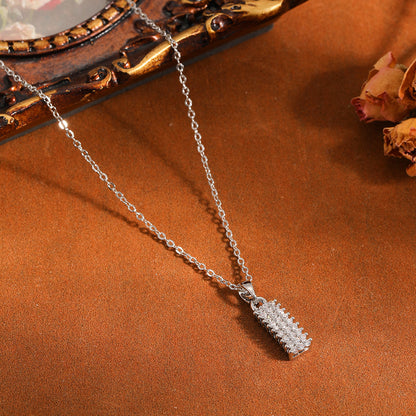 Square Sail Diamond-encrusted Necklace