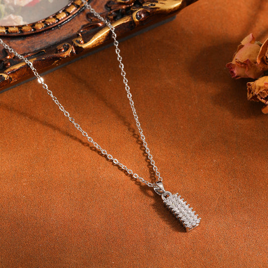Square Sail Diamond-encrusted Necklace