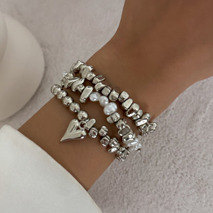 Niche, Light-luxury Three-piece Irregular Bracelet Set