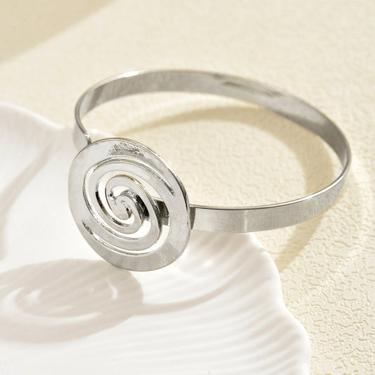 Geometric Spiral High-End Alloy Bracelet
