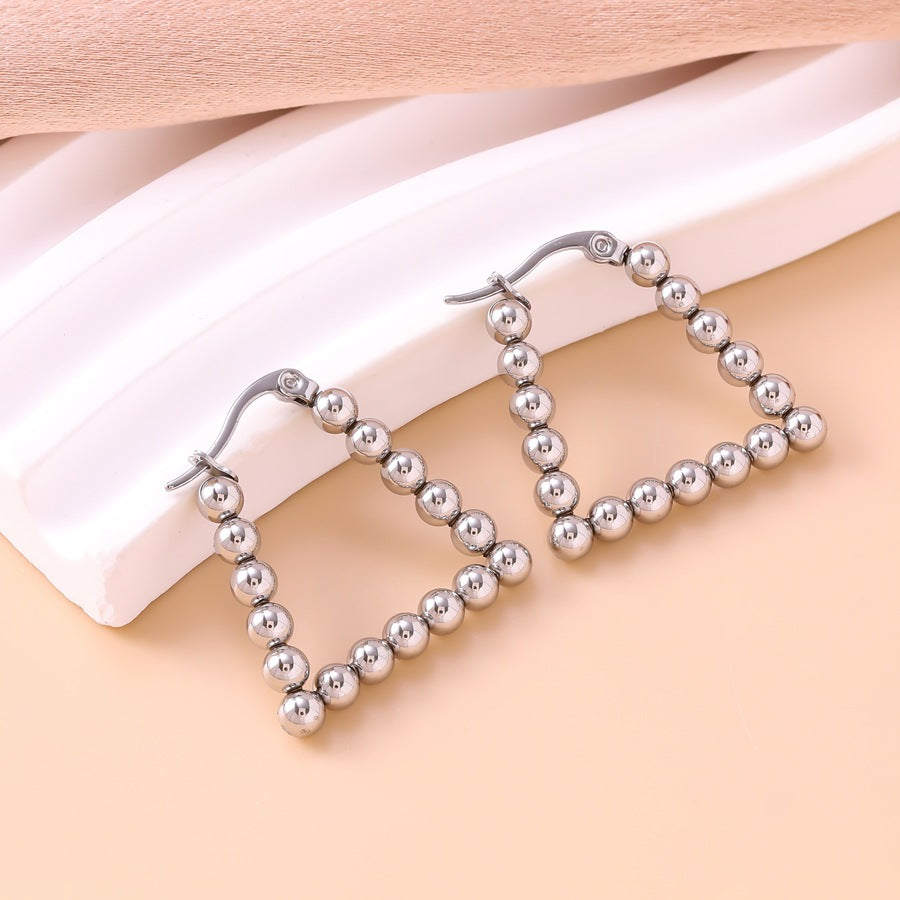 Fashionable Commuter Niche Instagram-Style Frosted Bead Earrings