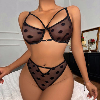 Ladies' Mesh See-through Bikini Three-point Suit