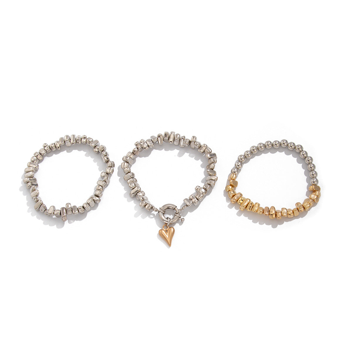 Niche, Light-luxury Three-piece Irregular Bracelet Set